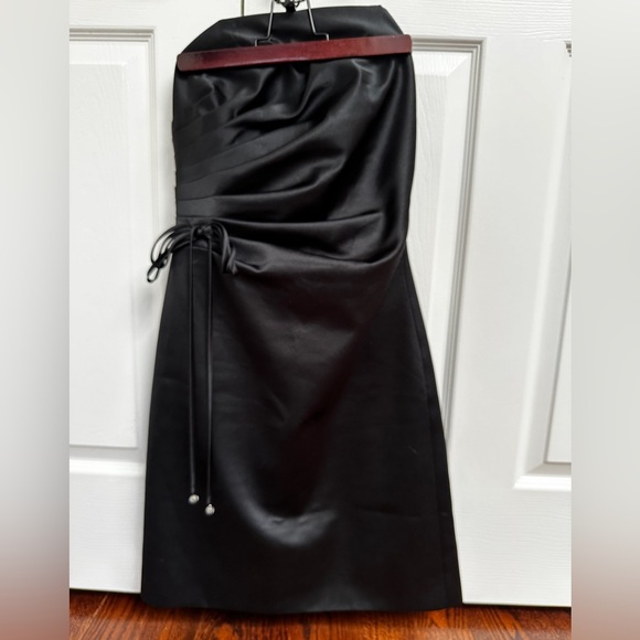 ABS Allen Schwartz Ladies Dress BLACK mini Strapless Evening Formal - Picture 2 of 7